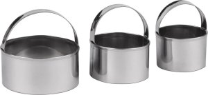 KOKO Wykrawacze koła do ciasta ciasteczek pierogów zestaw 3x ringi 5/6/7,5 cm 1