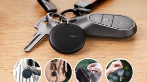 MiLi lokalizator GPS czarny + czarne etui w formie breloka MiTag 3