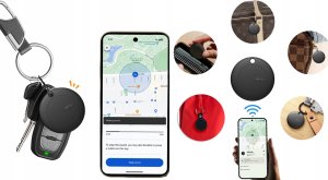 MiLi lokalizator GPS czarny + czarne etui w formie breloka MiTag 7