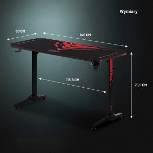 Biurko Diablo Chairs X-Mate 1400 Czarne 140 cmx60 cm 13