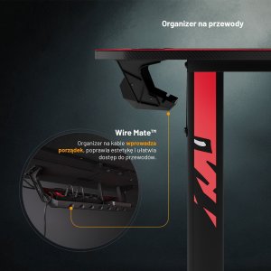 Biurko Diablo Chairs X-Mate 1400 Czarne 140 cmx60 cm 9