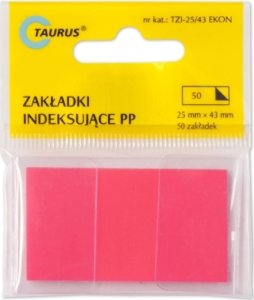 Zakładka Indeksująca Taurus TZI-25/43EKON 25x43mm /1x 50szt/ Różowa 1