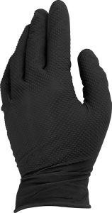Rękawice nitrylowe SOLID GRIP 50szt. r. S czarne (10) 2