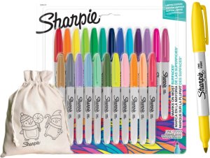 Markery Permanentne Sharpie Fine Zestaw 24 kolory 2205177 1