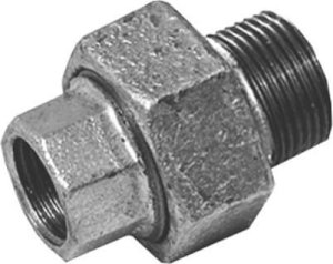 IDMAR Dwuzłączka nakrętno-wkrętna płaska GW/GZ 6/4" (DN40) U1 ocynk 1