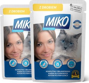 MIKO SASZETKA 24x100g STERILISED Z DROBIEM 1