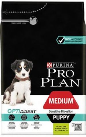 Purina Pro Plan Puppy Medium Sensitive Digestion OptiDigest Jagnięcina 3kg 1