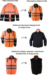 Kurtka rob. zimowa Aurora LB-J15 6in1 Orange M 7