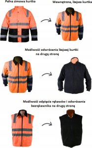 Kurtka rob. zimowa Aurora LB-J15 6in1 Orange XL 3