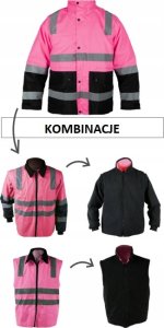 Kurtka rob. zimowa Aurora LB-J15 6in1 Pink XS 2