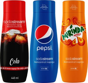 Zestaw 3 koncentratów SodaStream Cola+Pepsi+Mirinda 1