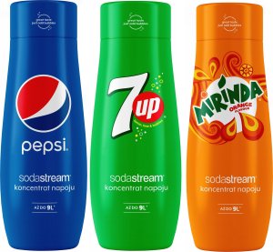 Zestaw 3 koncentratów SodaStream Pepsi+7UP+Mirinda 1