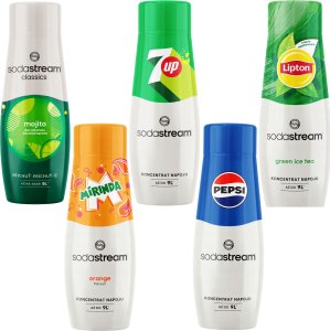 SODASTREAM Mojito+Mirinda+7Up+Pepsi+ Lipton Green Tea syropy do saturatora 1