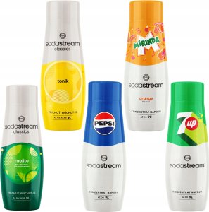 SODASTREAM Pepsi + Mirinda + 7UP + Mojito + Tonic syropy do saturatora 1