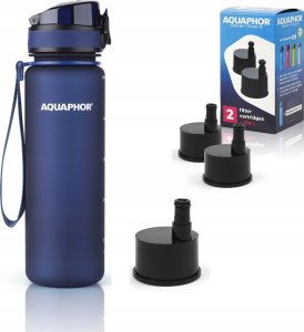 Butelka filtrująca Aquaphor City 500 ml + 3 filtry, granatowa 1