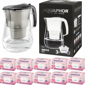 Dzbanek filtrujący Aquaphor Onyx 2,8 l + 10 wkładów, czarny 1