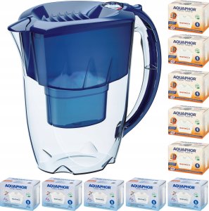 Dzbanek filtrujący Aquaphor Amethyst 2,8 l + 10 wkładów (5 + 5H), granatowy 1
