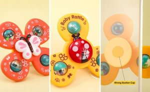 OEM Fidget Spinner z przyssawką , Sensoryczna zabawka do Kąpieli - 3 sztuki 3