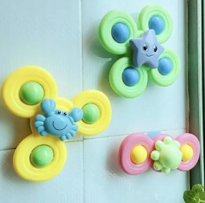 Fidget Spinner z przyssawką , Sensoryczna zabawka do Kąpieli - Zwierzęta Oceanu 3 sztuki 8