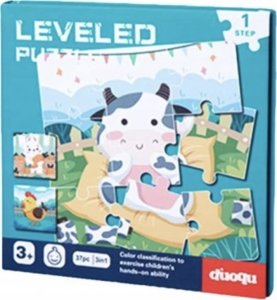 Magnetyczne Klocki , Puzzle Montessori - Wesoła Farma poz.1 1