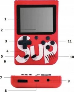 Konsola Retro Mini 400 Gier, przenośna BIAŁA 10