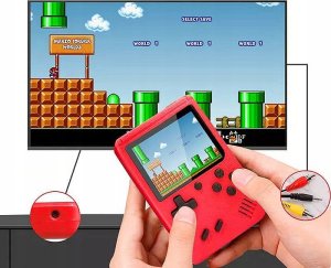 Konsola Retro Mini 400 Gier, przenośna Czerwona 24