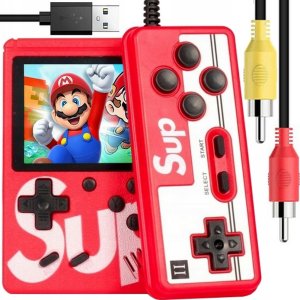 Konsola Retro Mini 400 Gier, przenośna Czerwona 10