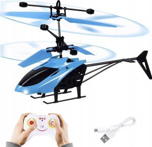 Helikopter Zdalnie Sterowany, Śmigłowiec z Pilotem - Niebieski 2