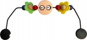 Leżaczek bujaczek dla niemowląt składany + Zabawka - czarny 4