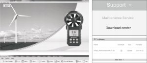 ANEMOMETR WIATROMIERZ MIERNIK WIATRU TEMP POMIAR PRĘDKOŚCI POWIETRZA BT APP 13