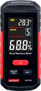 BEZINWAZYJNY WILGOTNOŚCIOMIERZ INDUKCYJNY DREWNA MAT. BUDOWLANYCH TERMOMETR 11