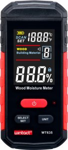 BEZINWAZYJNY WILGOTNOŚCIOMIERZ INDUKCYJNY DREWNA MAT. BUDOWLANYCH TERMOMETR 2