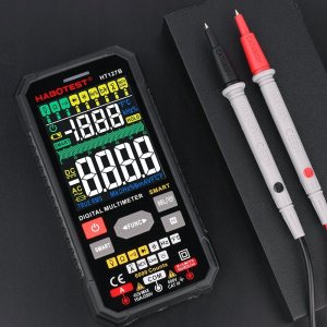Habotest CYFROWY MULTIMETR UNIWERSALNY TRUE RMS NCV TERMOPARA PRZEWODY ETUI BATERIE 5