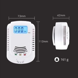 CZUJNIK GAZÓW WYBUCHOWYCH DETEKTOR LPG LNG METAN PROPAN BUTAN ALARM LCD CE 8