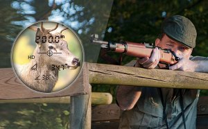 DALMIERZ LASEROWY MYŚLIWSKI LORNETKA LUNETA GOLFOWA POMIAR KĄTA 6xZOOM ETUI 6