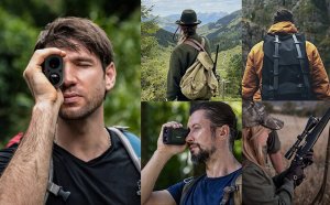 DALMIERZ LASEROWY MYŚLIWSKI LORNETKA LUNETA GOLFOWA POMIAR KĄTA 6xZOOM ETUI 8