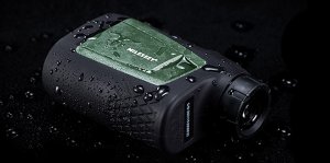 DALMIERZ LASEROWY MYŚLIWSKI LORNETKA LUNETA GOLFOWA POMIAR KĄTA 6xZOOM ETUI 10