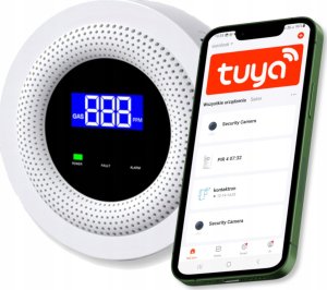 DETEKTOR CZUJNIK GAZÓW WYBUCHOWYCH ALARM DŹWIĘKOWY WIFI APP TUYA SMART LIFE 3