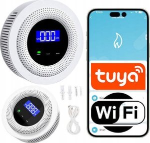 DETEKTOR CZUJNIK GAZÓW WYBUCHOWYCH ALARM DŹWIĘKOWY WIFI APP TUYA SMART LIFE 4