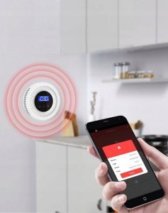 DETEKTOR CZUJNIK GAZÓW WYBUCHOWYCH ALARM DŹWIĘKOWY WIFI APP TUYA SMART LIFE 7