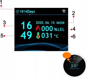 DETEKTOR CZUJNIK GAZÓW WYBUCHOWYCH ALARM DŹWIĘKOWY WIFI APP TUYA SMART LIFE 8