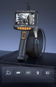 KAMERA INSPEKCYJNA ENDOSKOP Z OBROTOWĄ GŁOWICĄ 360 5 FHD IP 9LED 8.5mm 5m 4