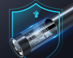 KAMERA INSPEKCYJNA ENDOSKOP Z OBROTOWĄ GŁOWICĄ 360 5 FHD IP 9LED 8.5mm 5m 9