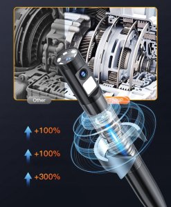 KAMERA INSPEKCYJNA ENDOSKOP Z OBROTOWĄ GŁOWICĄ 360 5 FHD IP 9LED 8.5mm 5m 10