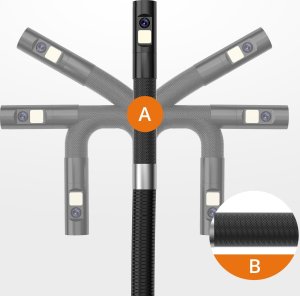 KAMERA INSPEKCYJNA RUCHOMA GŁOWICA ENDOSKOP 32GB 7