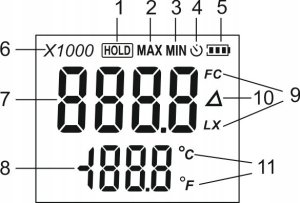 MIERNIK NATĘŻENIA ŚWIATŁA OŚWIETLENIA ŚWIATŁOMIERZ LUKSOMIERZ LUXOMETR LCD 10