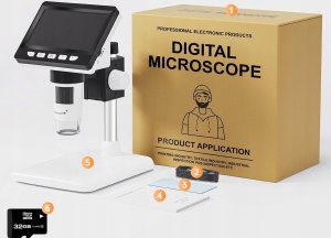 MIKROSKOP CYFROWY 4,3" PC MacOS WINDOWS 1000x USB 2
