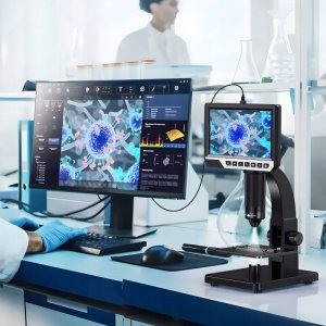 MIKROSKOP CYFROWY PROFESJONALNY 2000x 12MP 11LED EKRAN HD 7" 32GB MicroSD 4