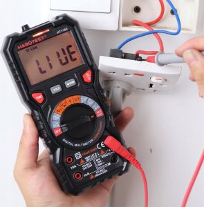 MULTIMETR RĘCZNY CYFROWY MIERNIK CIĄGŁOŚCI NAPIĘCIA RMS NCV WOLTOMIERZ LCD 5