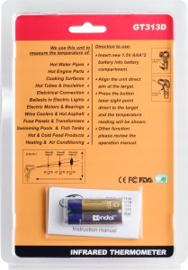 PIROMETR TERMOMETR LASEROWY BEZDOTYKOWY NA PODCZERWIEŃ EMISYJNOŚĆ -50 +950 11